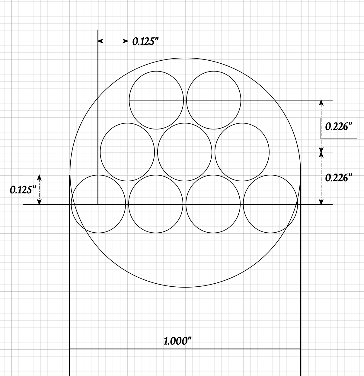 The hole pattern for cleaning out the yoke's slot'